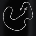 14K White Gold 3.50CT Lab-Grown Diamond Tennis Necklace