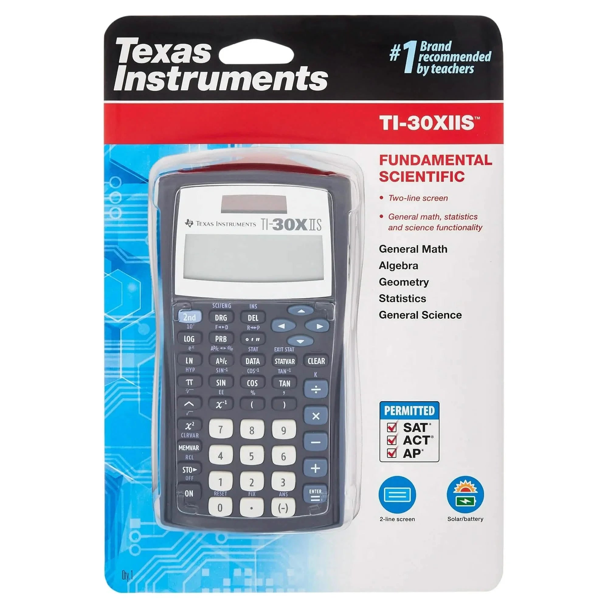 Texas Instruments TI-30XIIS 2 Line Scientific Calculator  (Refurbished)