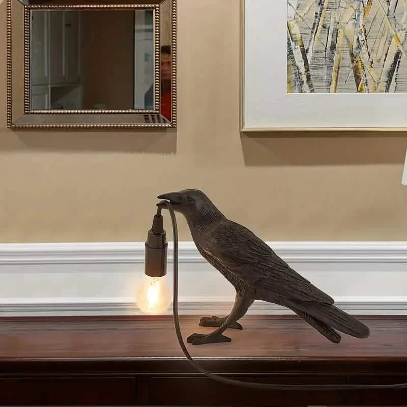 The Gothic Crow USB Port Lamp