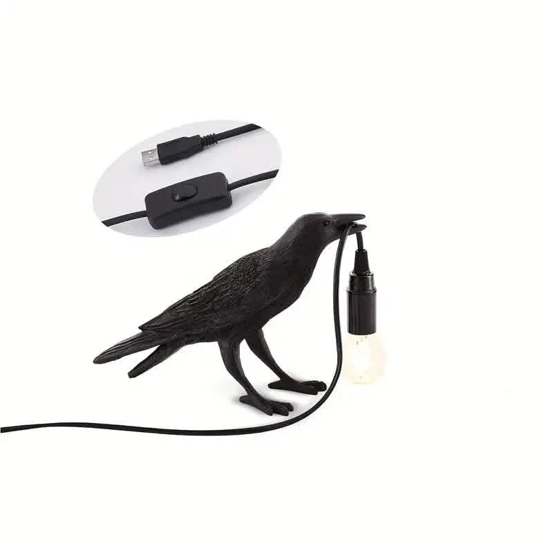 The Gothic Crow USB Port Lamp