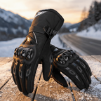 THERMOGRIP Moto Gloves - Waterproof winter motorbike gloves with 3-layer insulation & carbon fibre protection