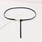 Thin Leather Belt Female Bow Leisure Belts