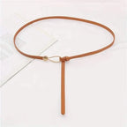 Thin Leather Belt Female Bow Leisure Belts