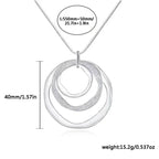 Three Rings Design Pendant Necklace
