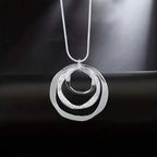 Three Rings Design Pendant Necklace