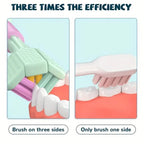 Threesided Soft Bristle Toothbrush