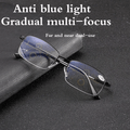 Titanium Progressive Distance and Near Range Dual-Use Reading Glasses