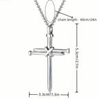 Titanium Steel Casting Steel Nails Cross Men's Pendant Punk Style