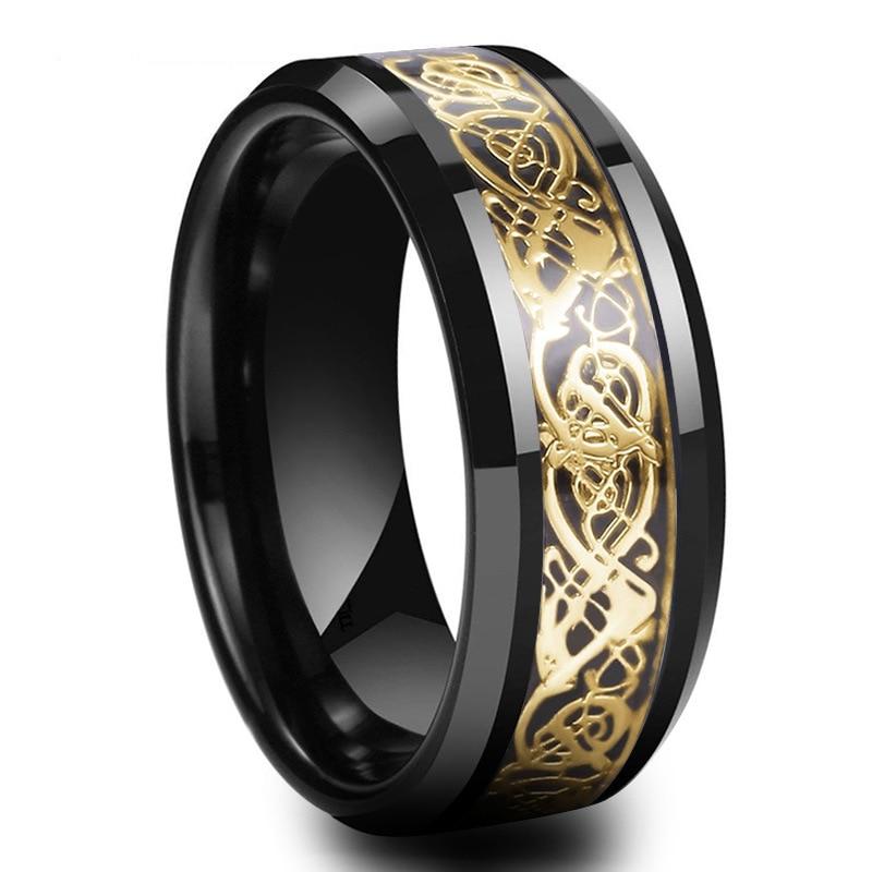 Steel Dragon Band Ring