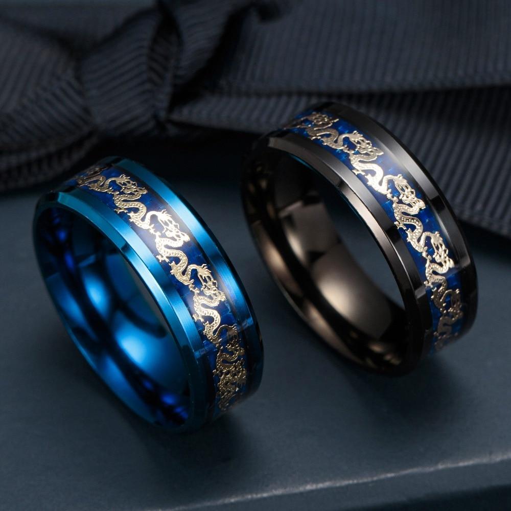 Steel Dragon Band Ring