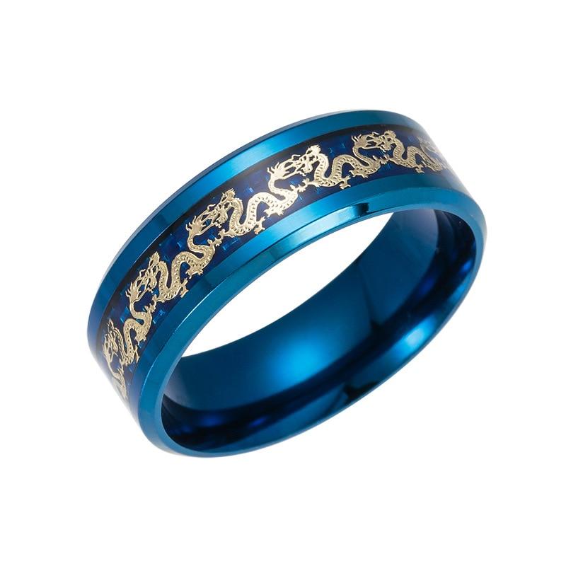 Steel Dragon Band Ring