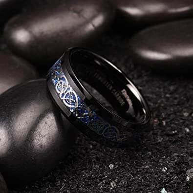 Steel Dragon Band Ring