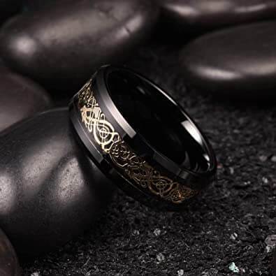 Steel Dragon Band Ring