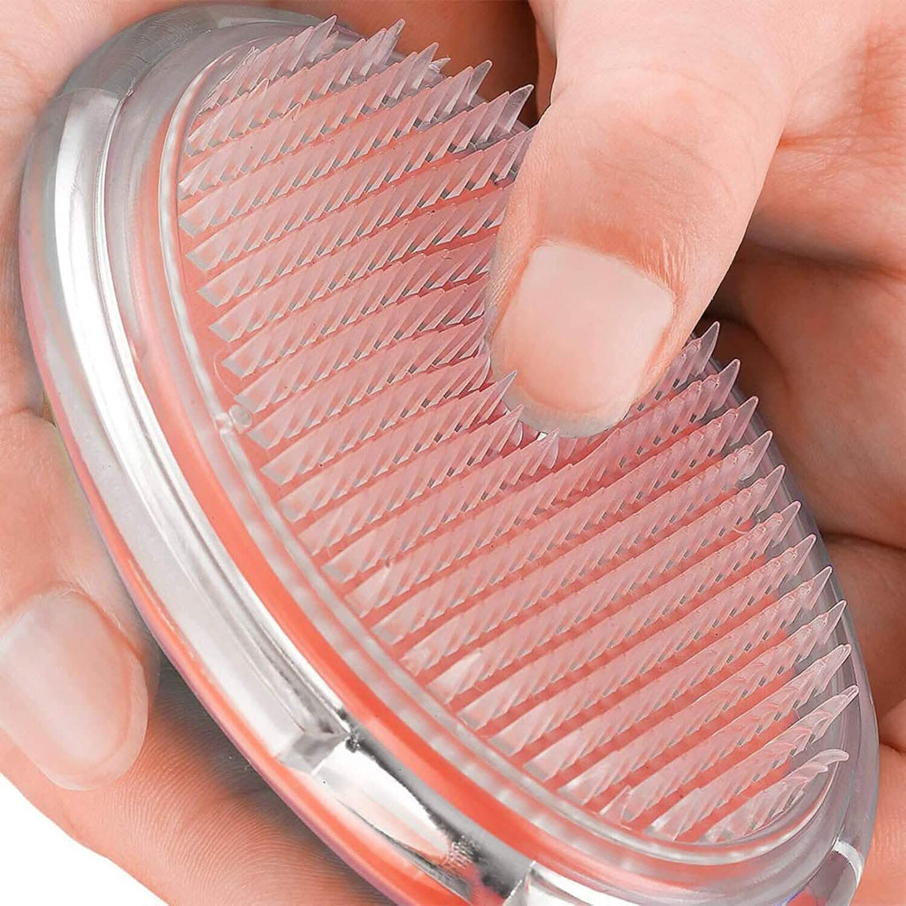 Transparent Silicone Shampoo Brush Scalp Massager Smoothing Comb
