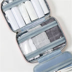 TRAVELTIDY | Portable 4-Section Makeup & Toiletries Bag