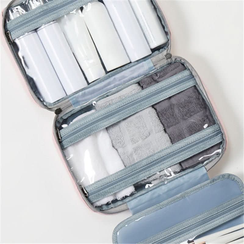 TRAVELTIDY | Portable 4-Section Makeup & Toiletries Bag