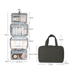 TRAVELTIDY | Portable 4-Section Makeup & Toiletries Bag
