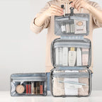 TRAVELTIDY | Portable 4-Section Makeup & Toiletries Bag