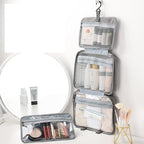 TRAVELTIDY | Portable 4-Section Makeup & Toiletries Bag