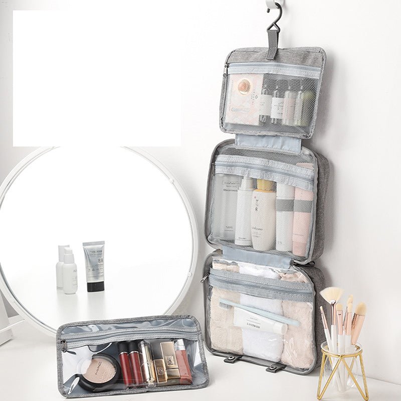 TRAVELTIDY | Portable 4-Section Makeup & Toiletries Bag