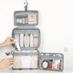 TRAVELTIDY | Portable 4-Section Makeup & Toiletries Bag
