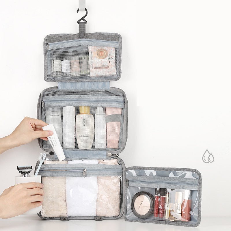 TRAVELTIDY | Portable 4-Section Makeup & Toiletries Bag
