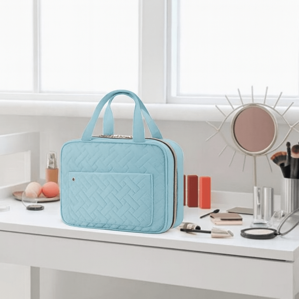 TRAVELTIDY | Portable 4-Section Makeup & Toiletries Bag