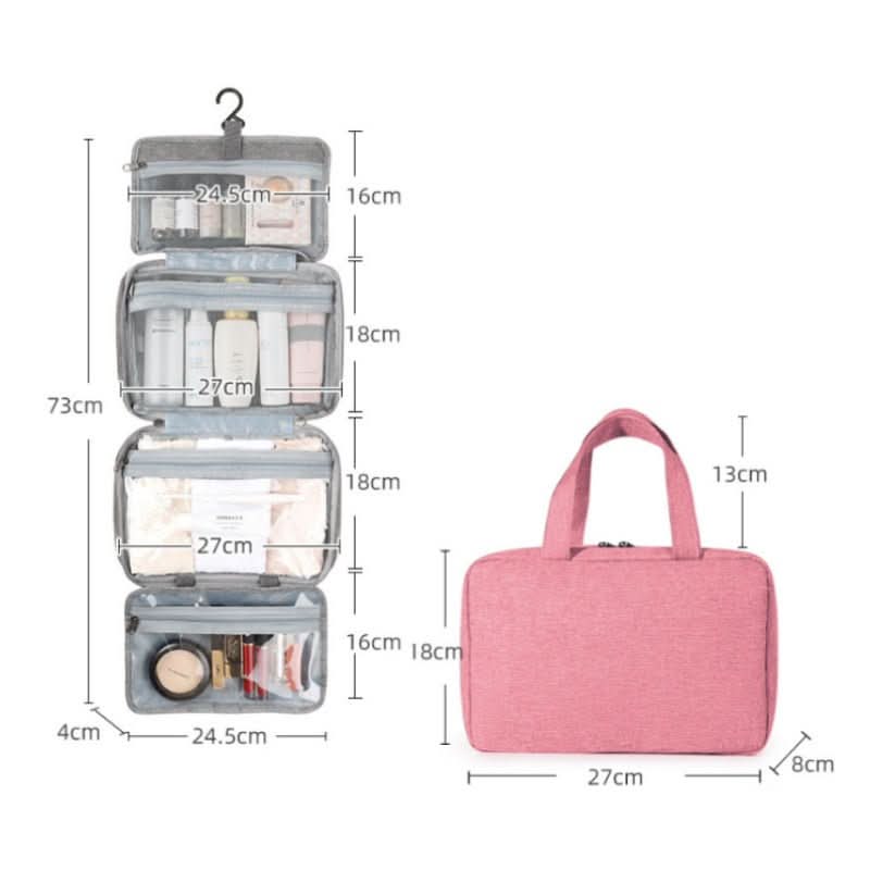 TRAVELTIDY | Portable 4-Section Makeup & Toiletries Bag