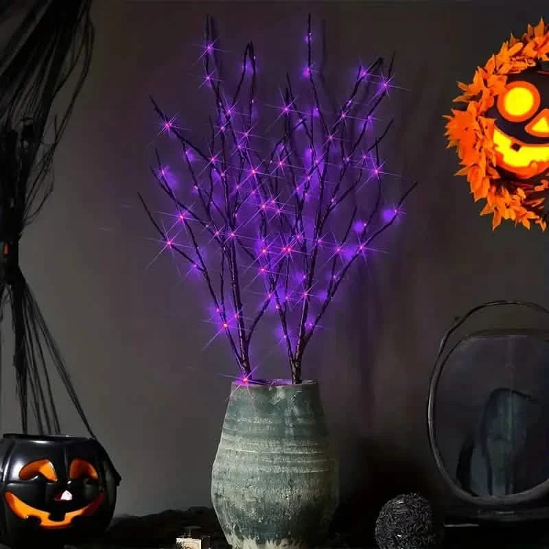 Tree Lamp Decoration Lights, 20 LED Purple Willow Branch Light