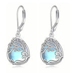 Tree of Life Design S925 Sterling Silver Dangle Earrings