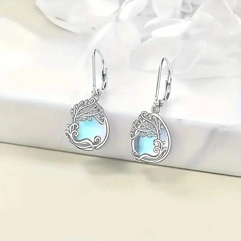 Tree of Life Design S925 Sterling Silver Dangle Earrings