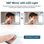 Tri-Fold Mirror with Telescopic Hanger