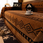 Geometric Tribal Chenille Blanket for Sofas