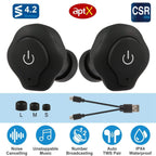 True Wireless Earbuds CSR v4.2 In-Ear Stereo Headsets