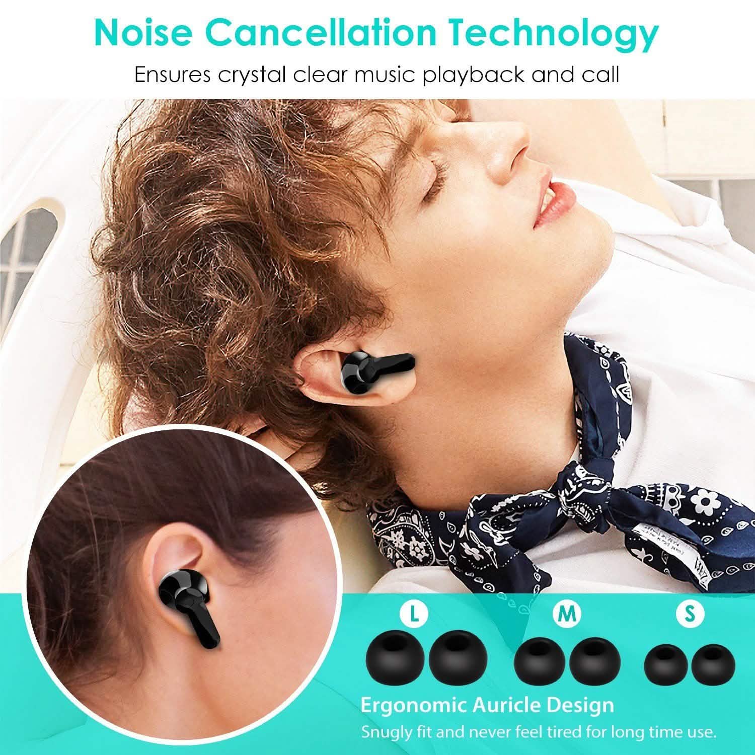 True Wireless V5.0 Earbuds IPX 5 Water Resistant