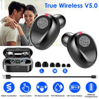 True Wireless V5.0 Earbuds with LED Display Magnetic Charging Dock