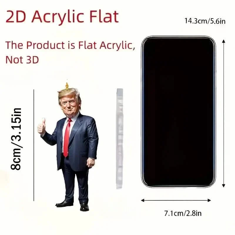 Trump Acrylic Hanging Pendant - 2D Flat Art Decoration