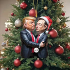 Trump & Musk Photo Acrylic Ornament Versatile Hanging Decor