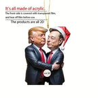 Trump & Musk Photo Acrylic Ornament Versatile Hanging Decor