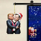 Trump & Musk Photo Acrylic Ornament Versatile Hanging Decor