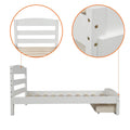 Twin Platform Bed Frame with Storage Drawer Headboard