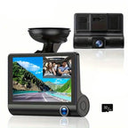 Two-Lens HD Night Vision Driving Recorder with Suction Cup Installation + 32G Card