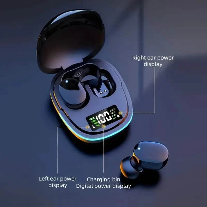 TWS V5.3 True Wireless Earbuds with RGB Charging Case