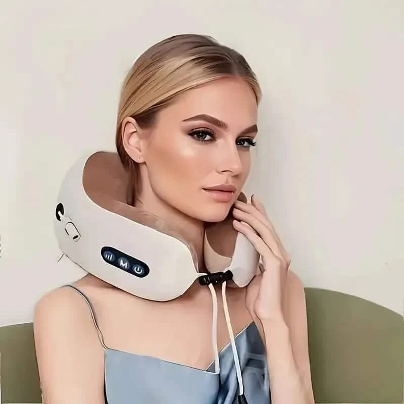 U-Shaped Cervical Neck Massager Pillow