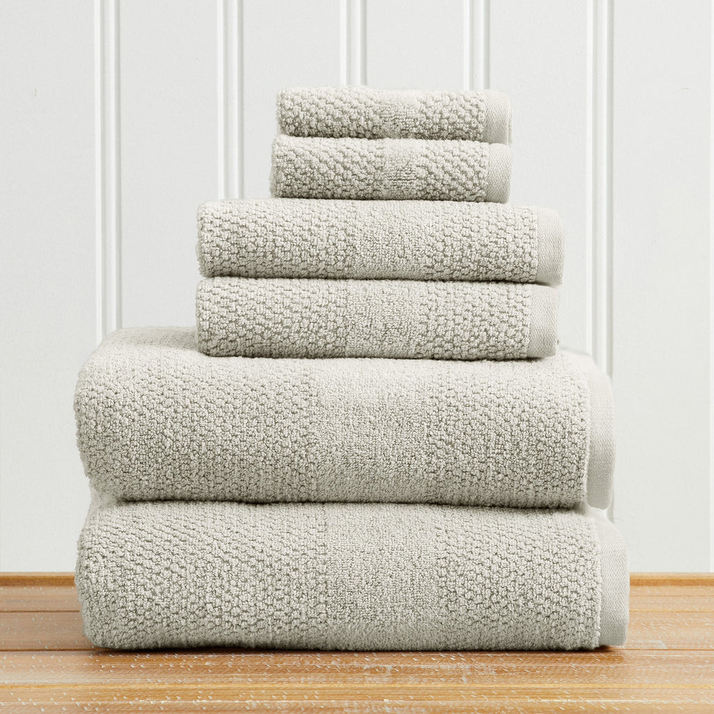 100% Cotton Woven Texture Bath Towel Set - Marbella Collection