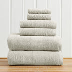 100% Cotton Woven Texture Bath Towel Set - Marbella Collection
