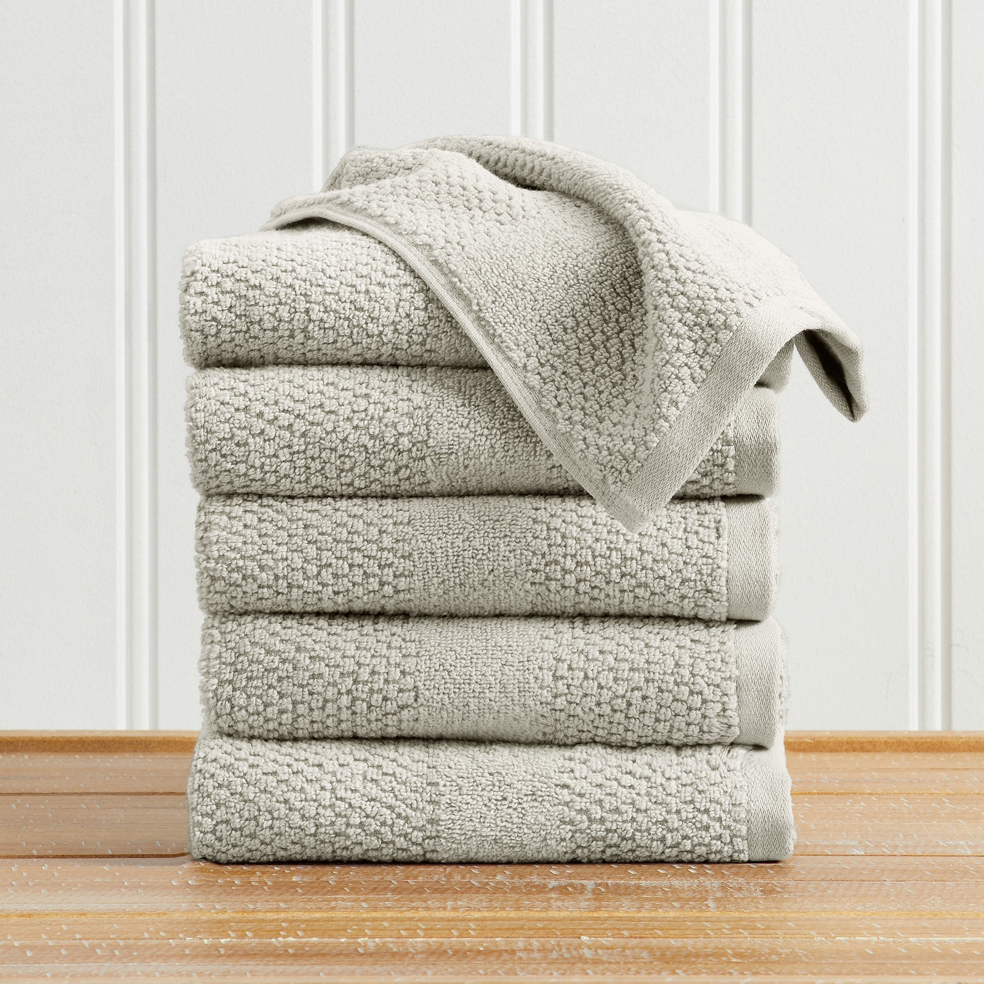 100% Cotton Woven Texture Bath Towel Set - Marbella Collection