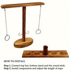 Ultimate Wooden Ring Toss Hook and Ring Indoor Combat Game