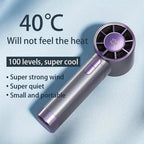 Ultra-Quiet Portable Handheld Fan with 100 Adjustable Speeds