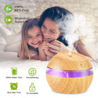 Ultrasonic Aroma Essential Oil Diffuser Wood Grain